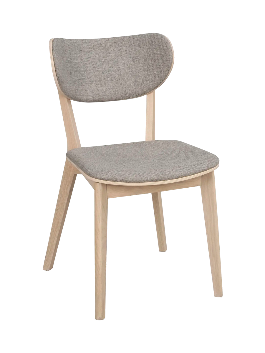 
Chaise de haute qualité « Katon » en chêne massif - Chêne clair / Gris clair