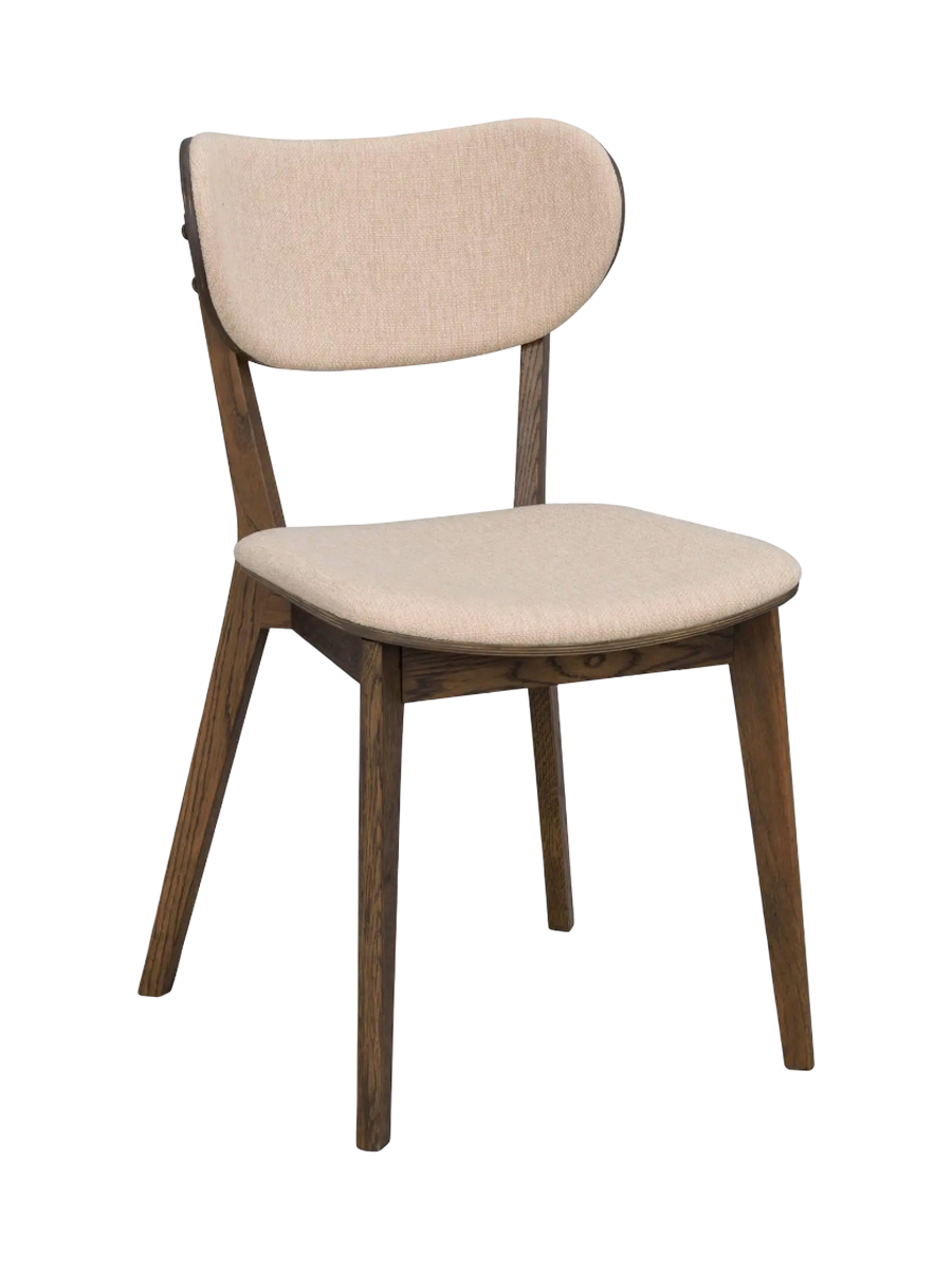 
Chaise de haute qualité « Katon » en chêne massif - Chêne marron / Beige
