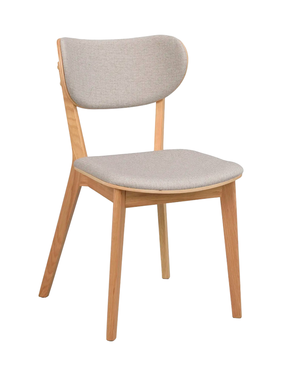 
Chaise de haute qualité « Katon » en chêne massif - Chêne Naturel / Greige