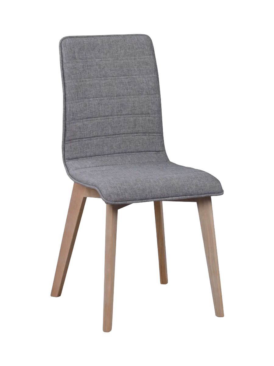 
High-quality dining chair "Gracy" - Light grey / Light oak