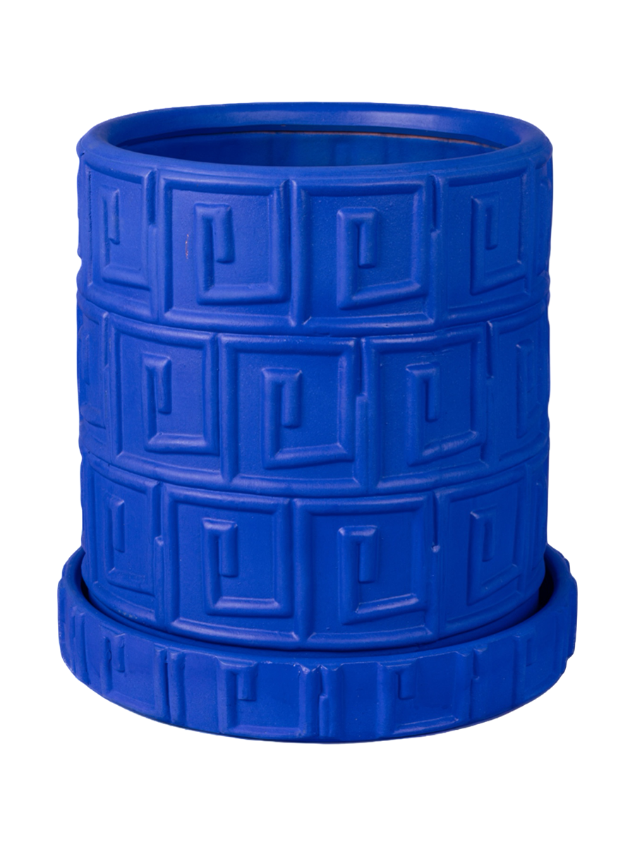 
Pot de fleurs design intérieur et extérieur « Magna Graecia Greca Blue »