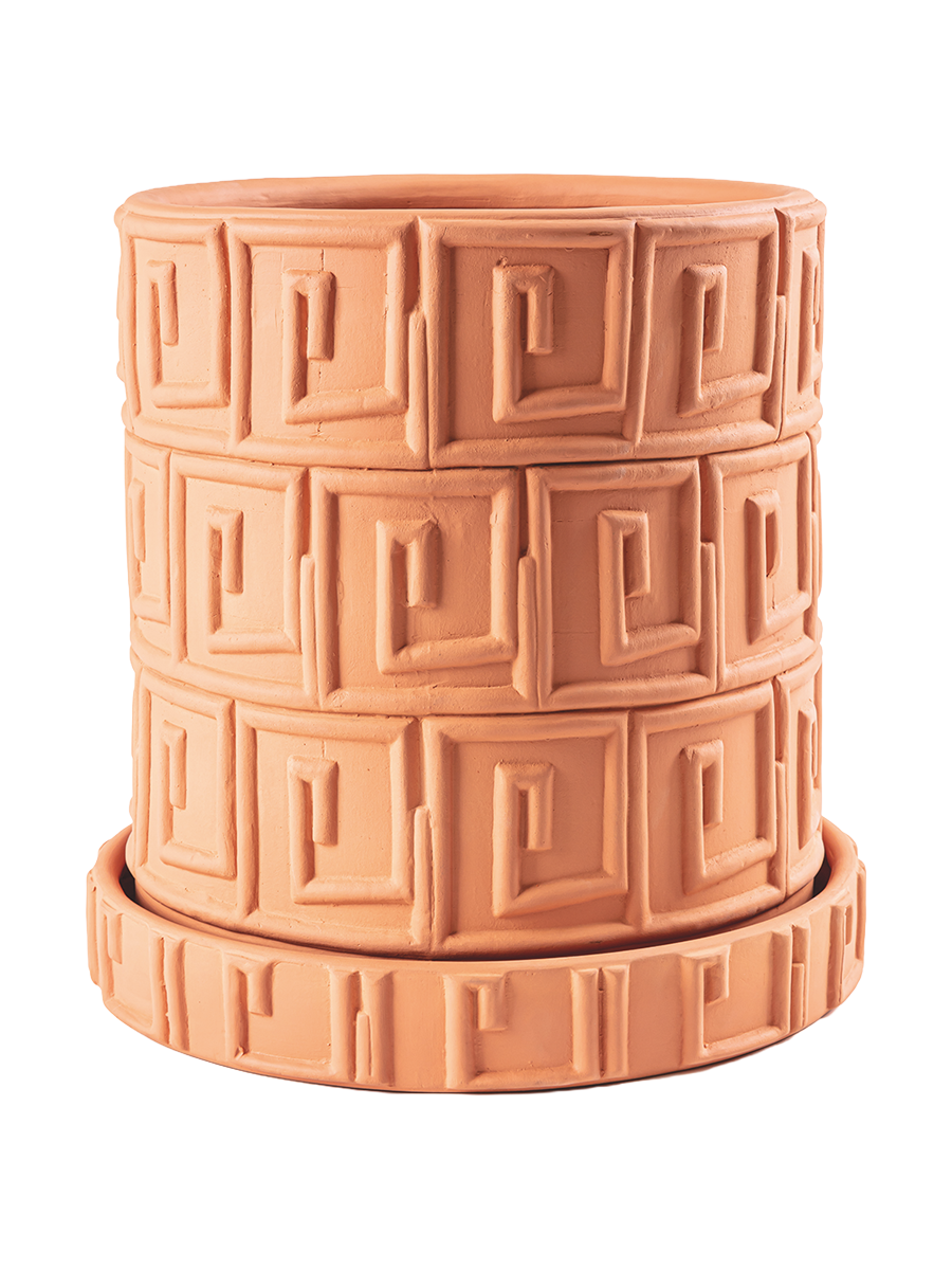 
Indoor & Outdoor Designer Planter "Magna Graecia Terracotta Greca"