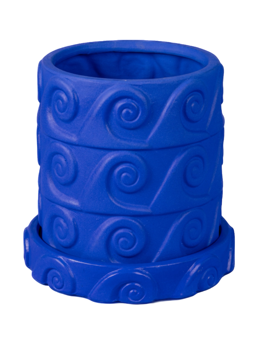 
Pot de fleurs design intérieur et extérieur « Magna Graecia Onda Blue »