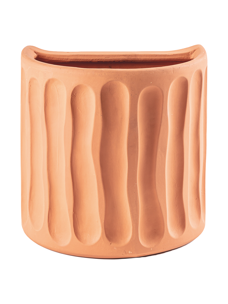 
Indoor & Outdoor Design Wall Planter "Magna Graecia Dorico" - Terracotta