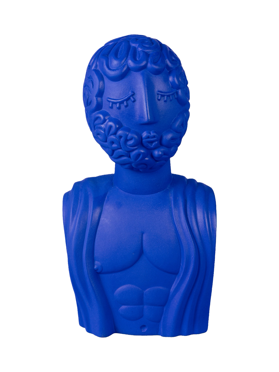 
Indoor & Outdoor Design Bust "Magna Graecia Man" - Blue