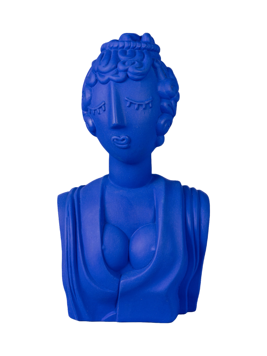 
Indoor & Outdoor Design Bust "Magna Graecia Poppea" - Blue