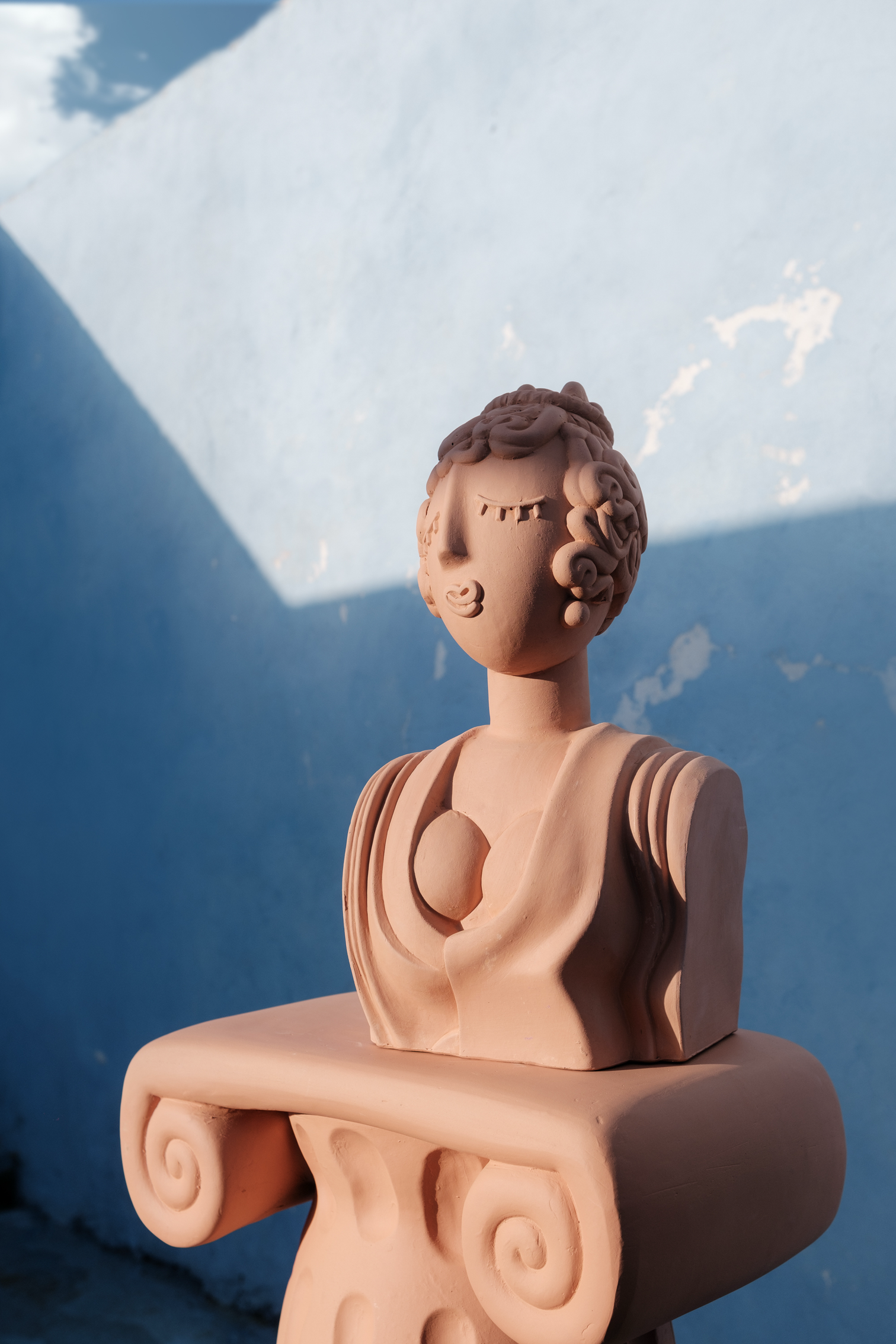 
Indoor & Outdoor Design Bust "Magna Graecia Poppea" - Terracotta