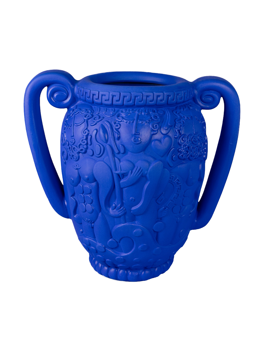 
Pot de fleurs design intérieur et extérieur « Amphore Magna Graecia Bleue »