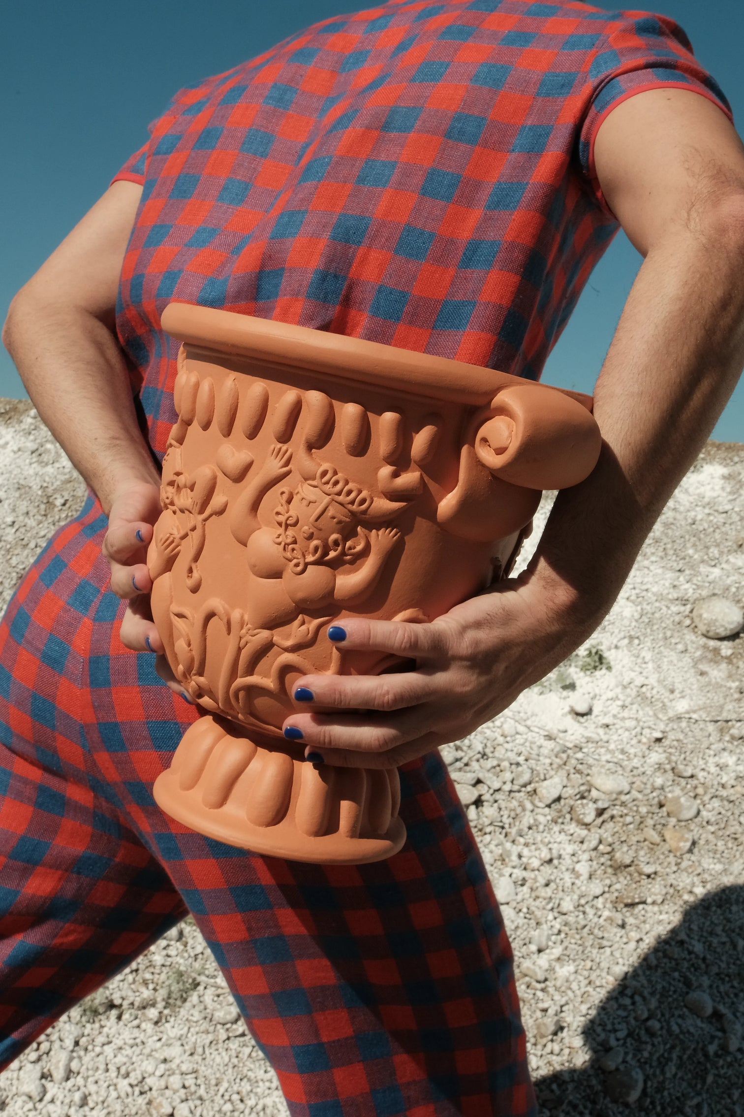 
Pot de fleurs design intérieur et extérieur « Magna Graecia Terracotta Cup »