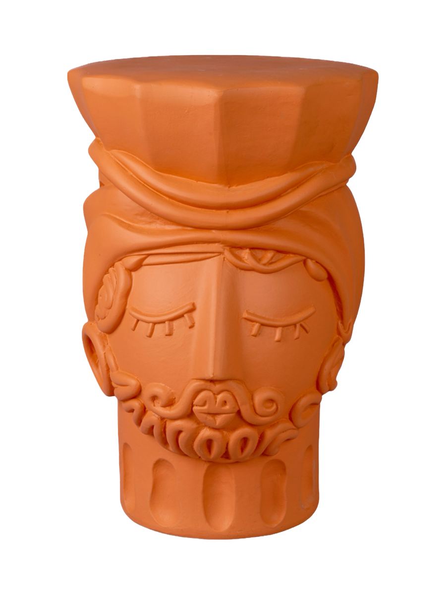
Indoor & Outdoor Design Side Table & Stool "Magna Graecia Man"