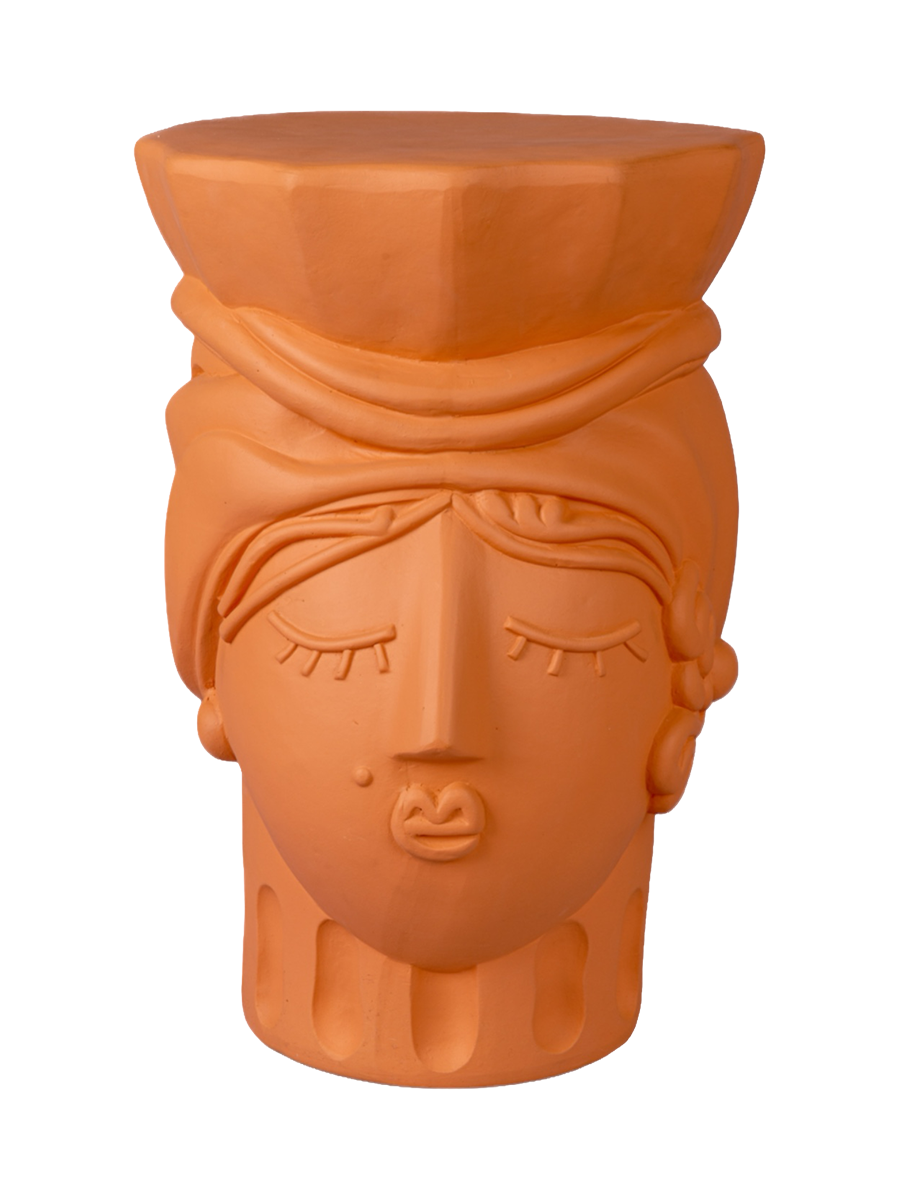 
Indoor & Outdoor Design Side Table & Stool "Magna Graecia Woman"