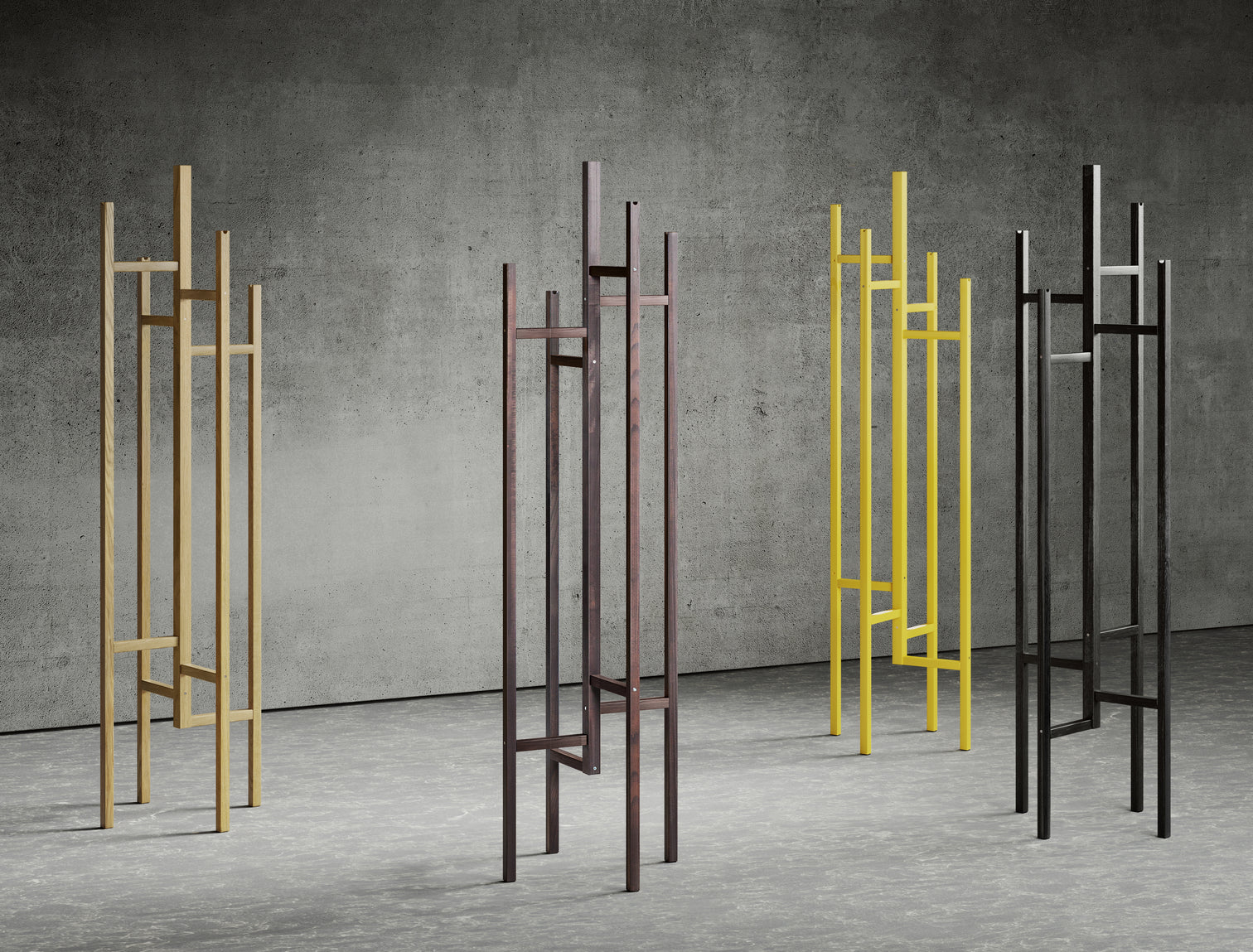 
Porte-manteau design « Eigen » en chêne massif - Naturel