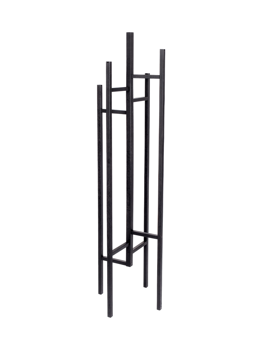 
Porte-manteau design « Eigen » en chêne massif - Noir