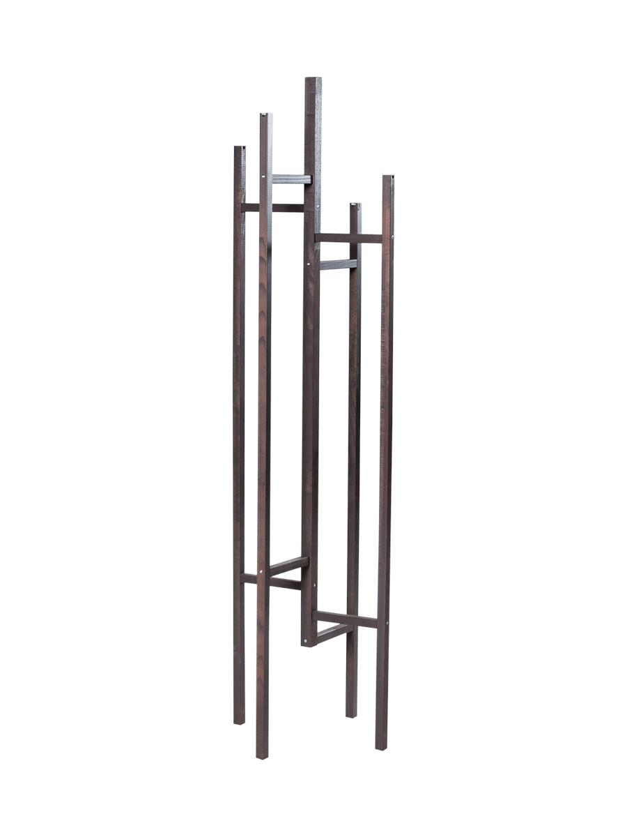 
Porte-manteau design « Eigen » en chêne massif - Gris