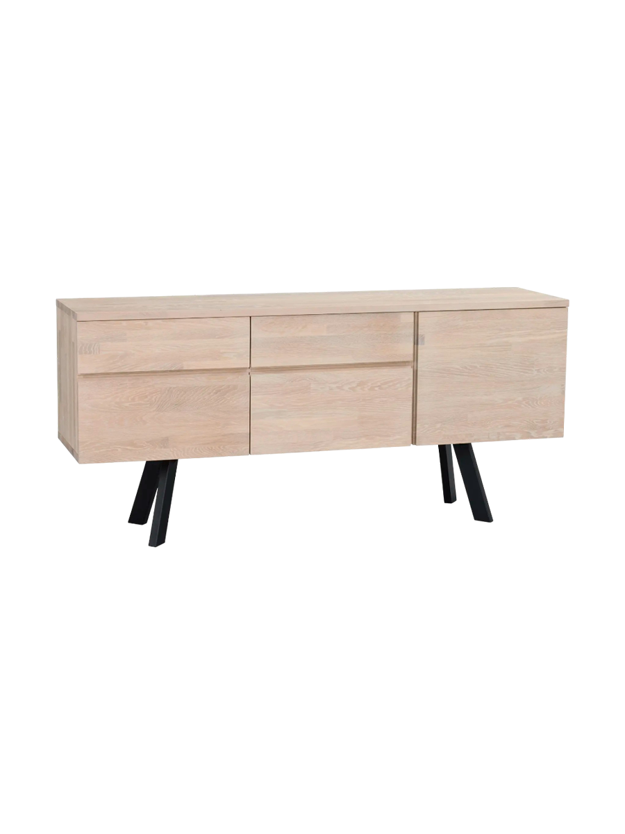 
Madia di design “Fred” in rovere massiccio - Rovere chiaro