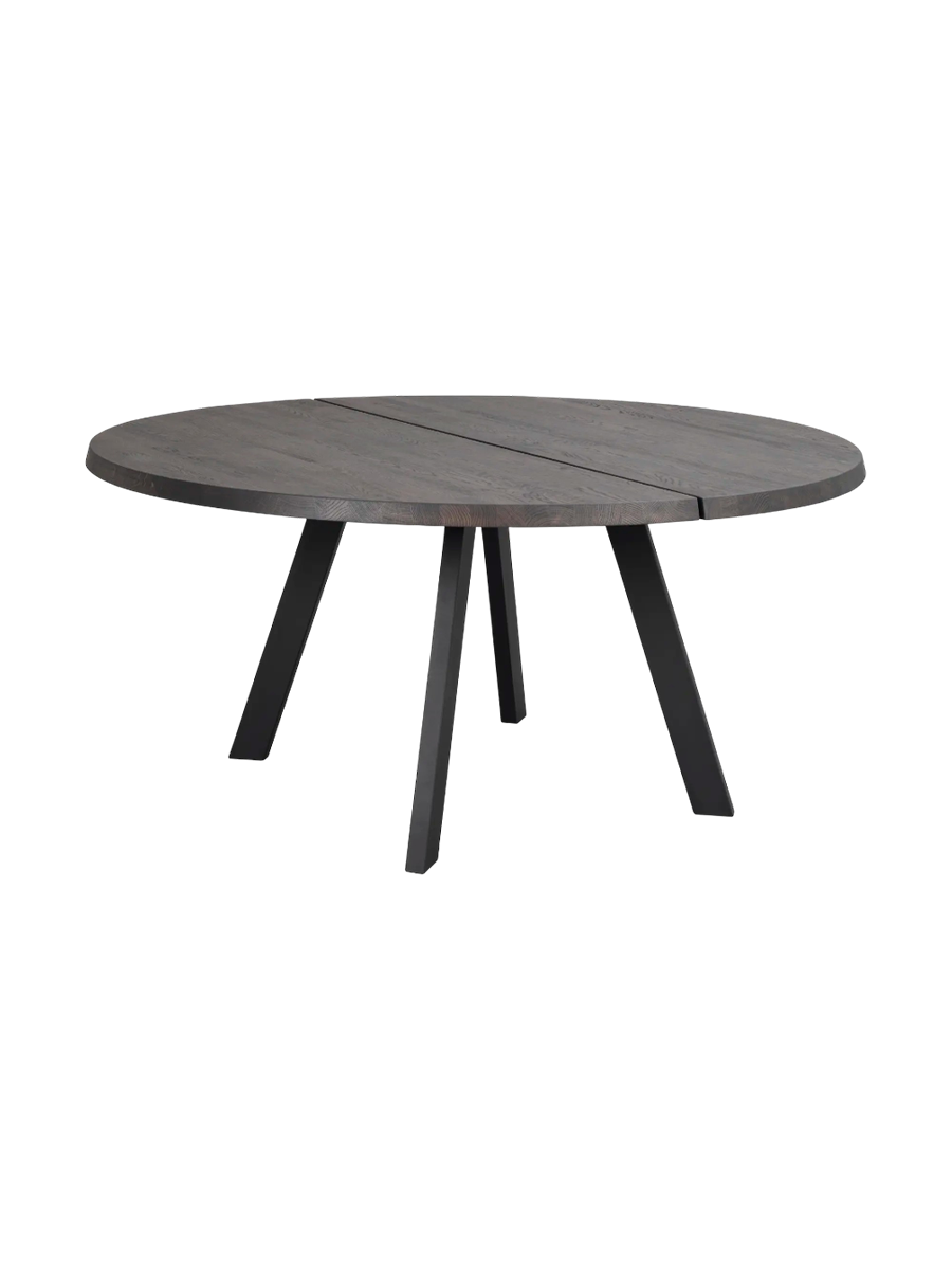 
Solid wood round dining table "Fred" Ø 160 cm - Dark Brown Oak