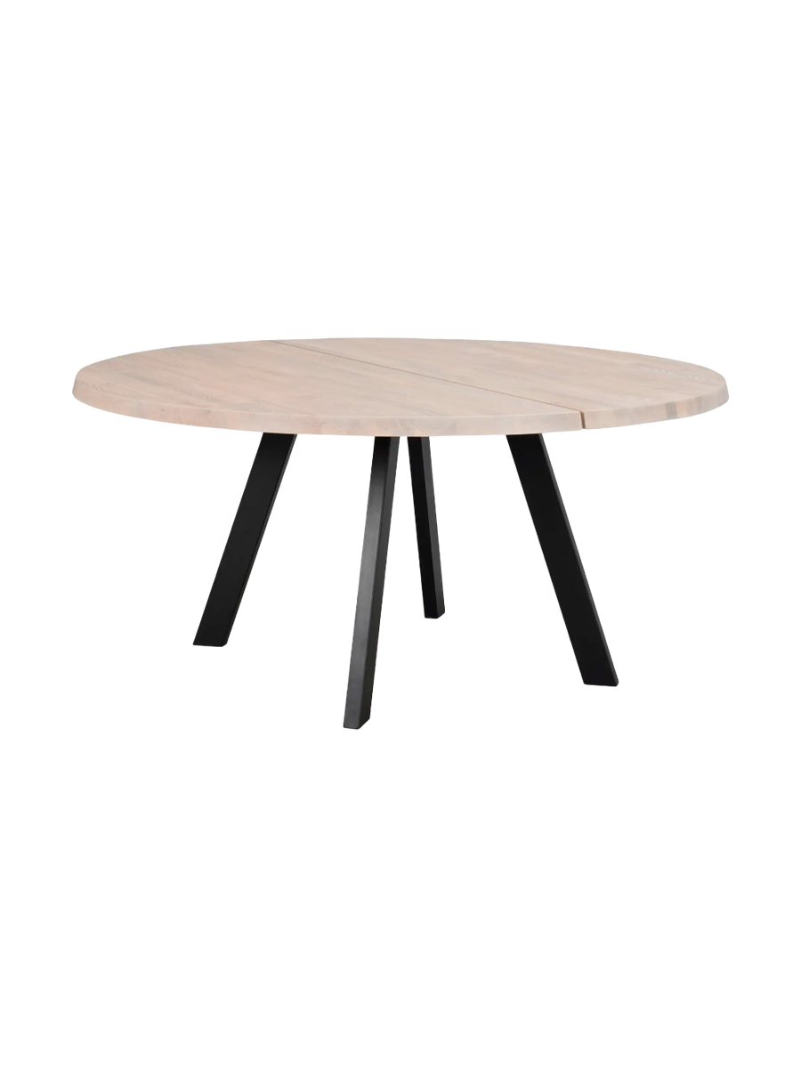 
Solid wood round dining table "Fred" Ø 160 cm - Light oak