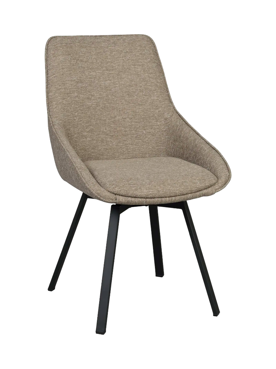 
Fauteuil design pivotant à 360° « Alison » – Beige foncé