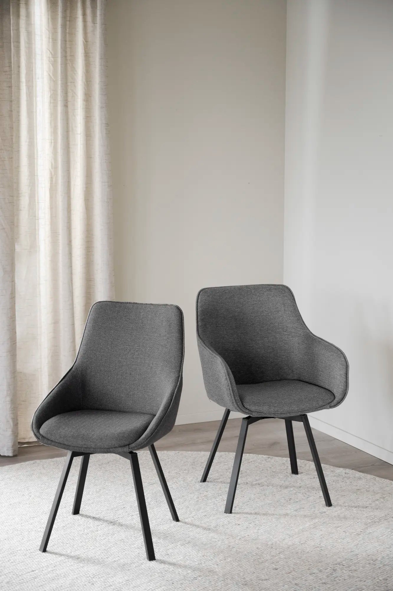 
360° Swivel Design Chair "Alison" - Grey