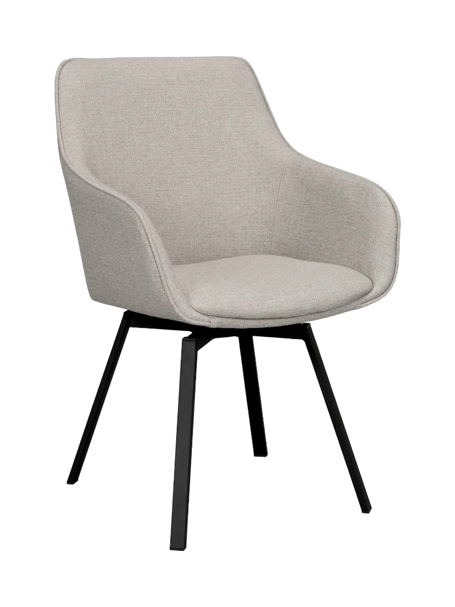 
Fauteuil design pivotant à 360° « Alison » - Beige