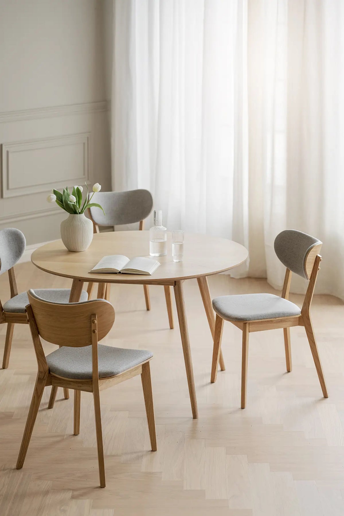 
Tavolo da pranzo rotondo «Yumi» Ø 115 cm - Rovere Naturale