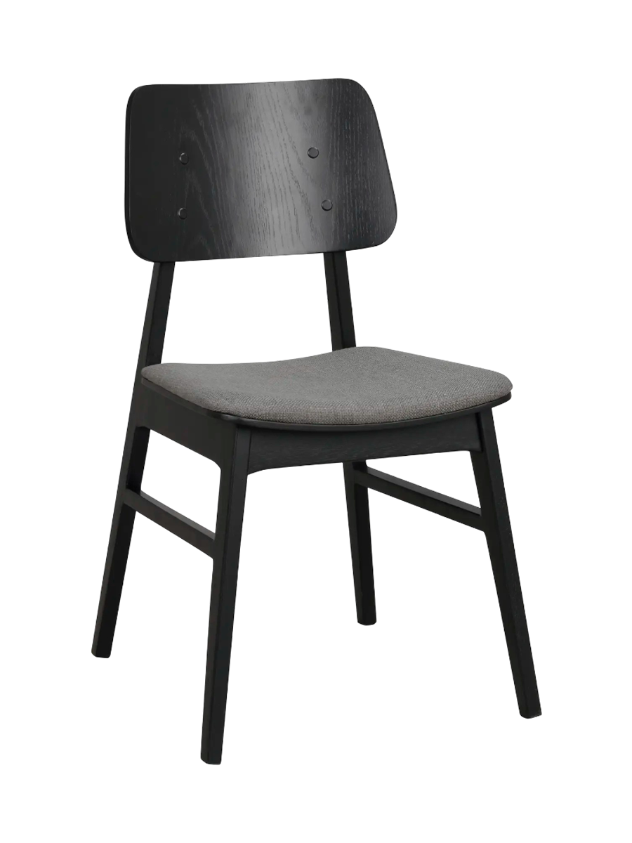 
Sedia di design “Nagano” in legno di rovere massiccio - Nero
