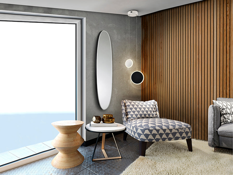 
Grand miroir mural design « Aries » - Noir