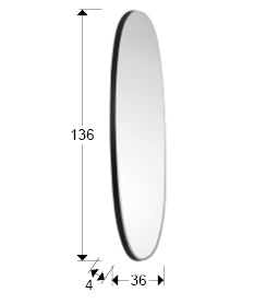 
Grand miroir mural design « Aries » - Noir
