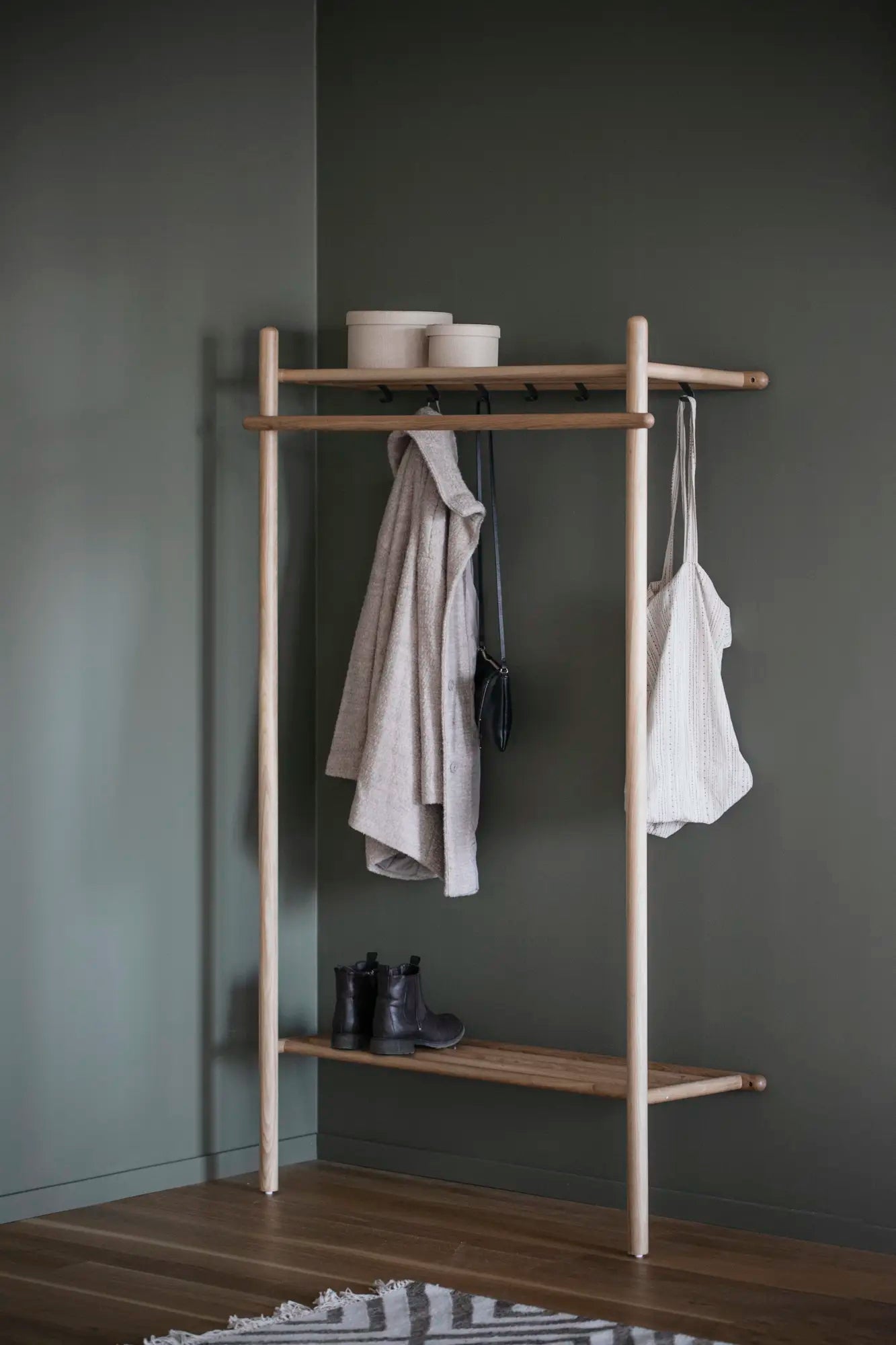 
Solid Design Wall Coat Rack "Milford" - Light oak