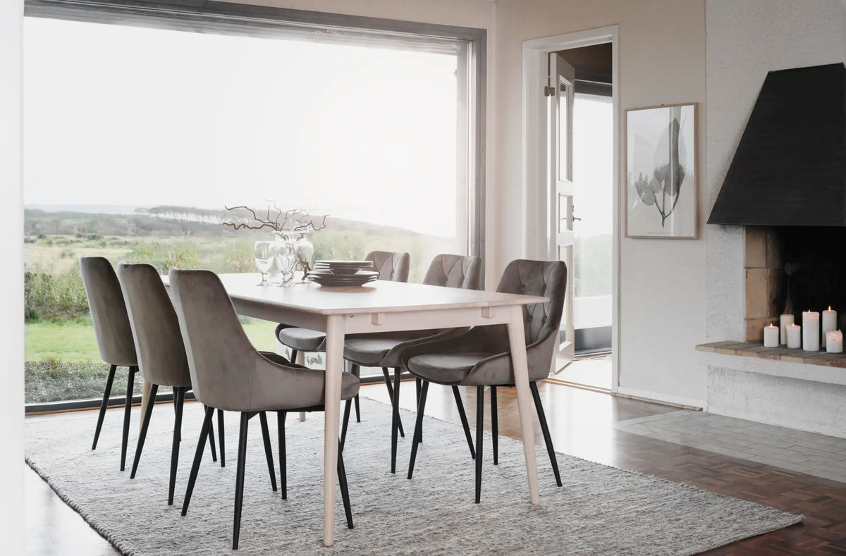 
Table de salle à manger en bois massif « Tyler » 180-280 x 90 cm, chêne clair - 180 x 90 cm