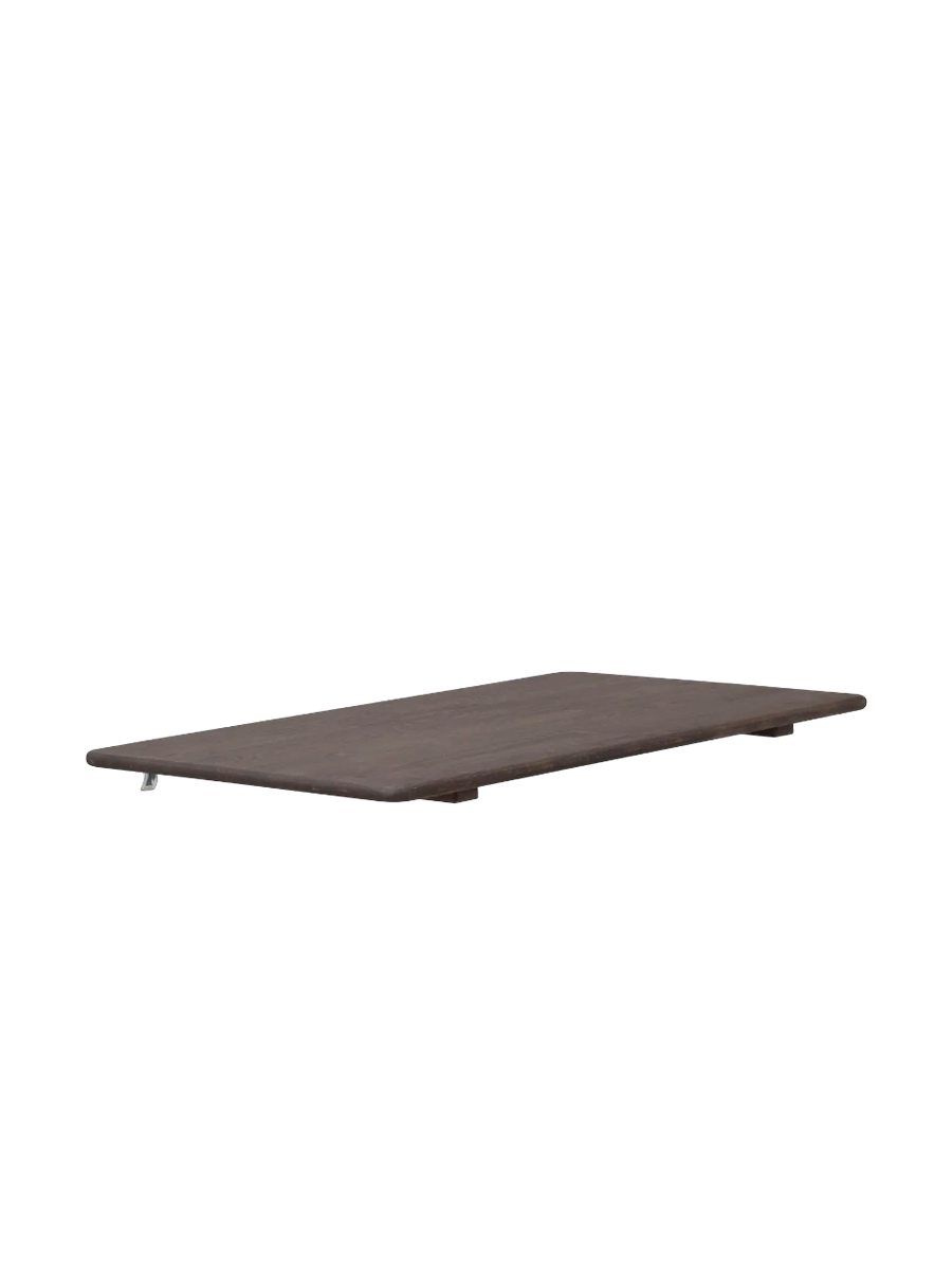 
Table de salle à manger en bois massif « Tyler » 180-280 x 90 cm, chêne marron foncé - Avec deux rallonges, 280 x 90 cm