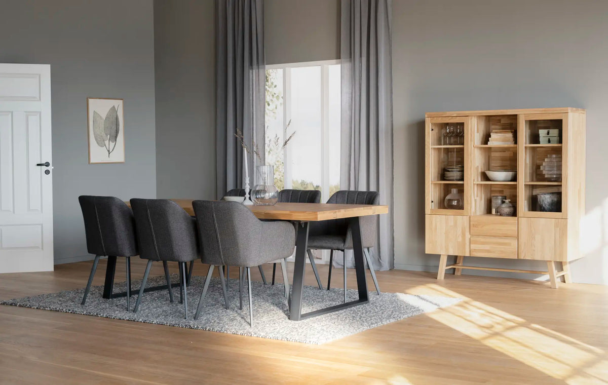 
Ausziehbarer Esstisch „Brooklyn“ aus massiver Eiche, 220-320 x 95 cm - Natural - 220 x 95 cm