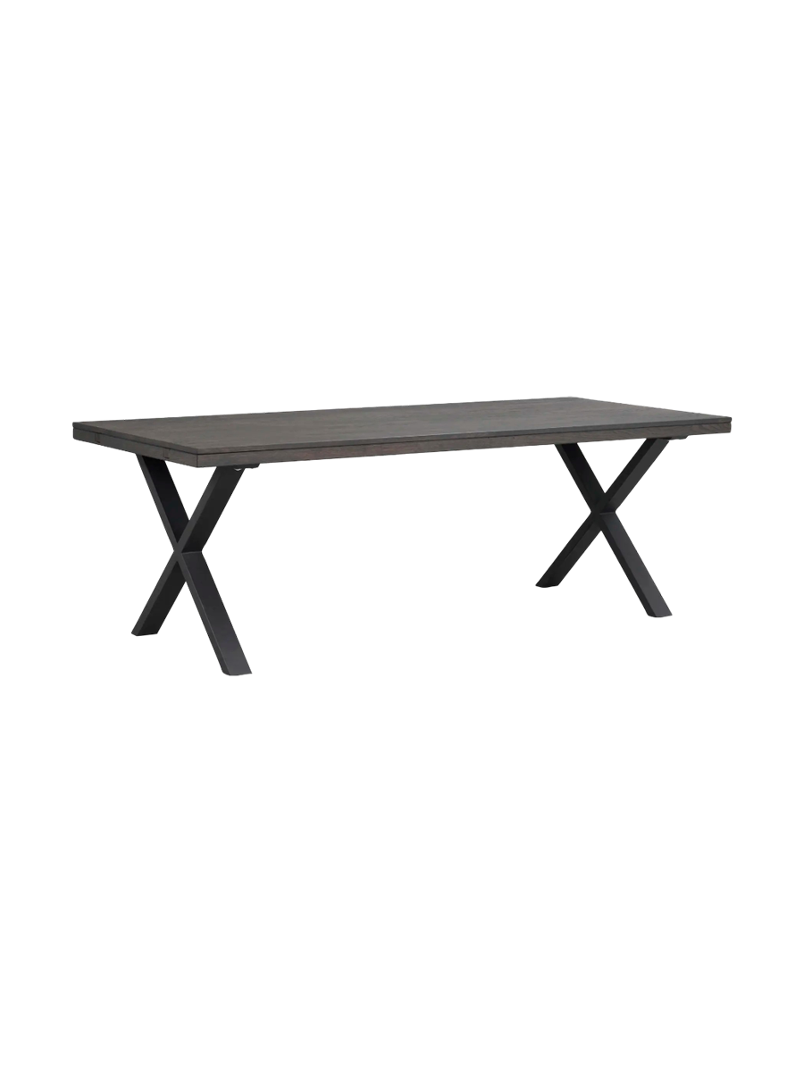
Table à manger extensible « Brooklyn X » en chêne massif, 220-320 x 95 cm - Marron foncé - 220 x 95 cm