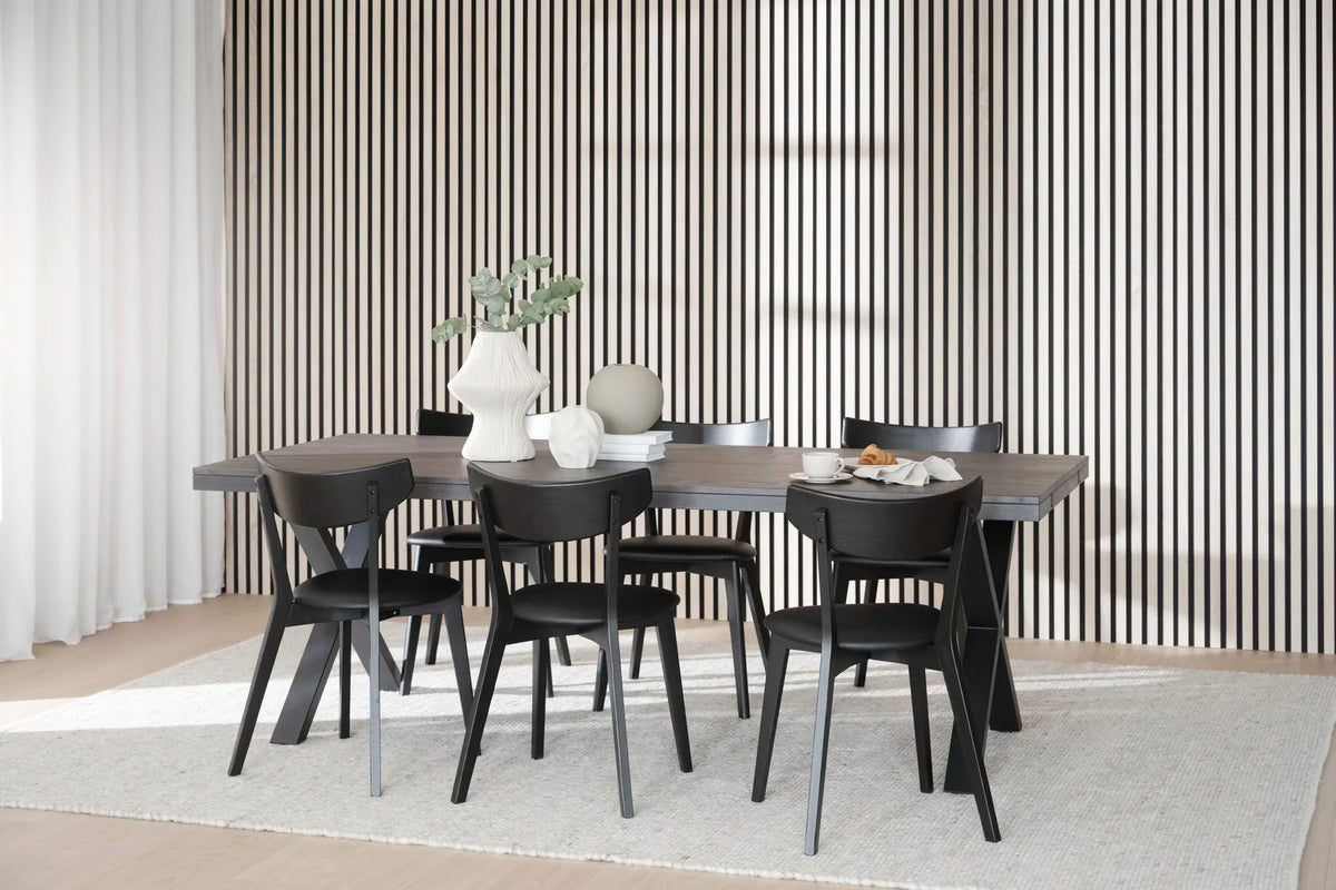 
Table à manger extensible « Brooklyn X » en chêne massif, 220-320 x 95 cm - Marron foncé - Avec 2 rallonges, 320 x 95 cm