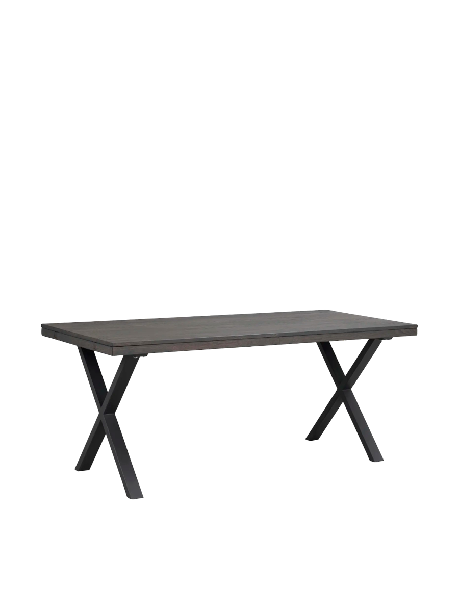 
Table à manger extensible « Brooklyn X » en chêne massif, 170-270 x 95 cm - Marron foncé - Avec 2 rallonges, 270 x 95 cm