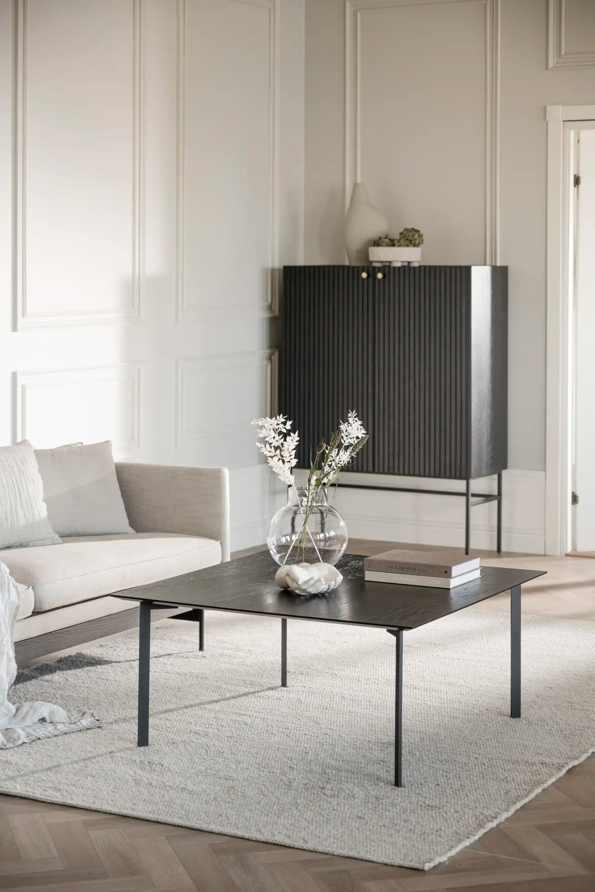 
Design Highboard „Halifax“ 140 x 100 cm - Schwarz