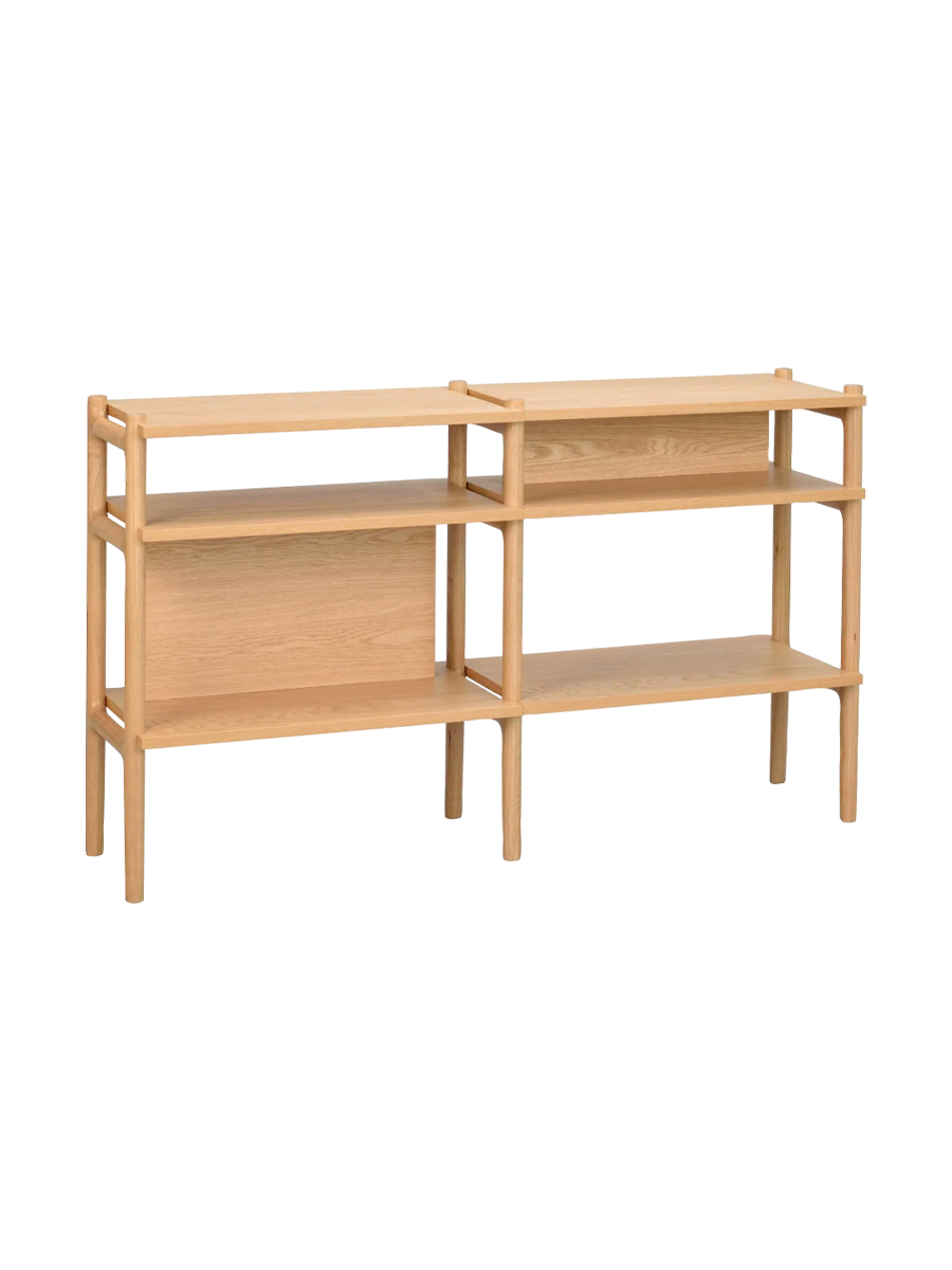 
Design Regal & Konsole „Holton“ aus massiver Eiche, 140 x 36 cm