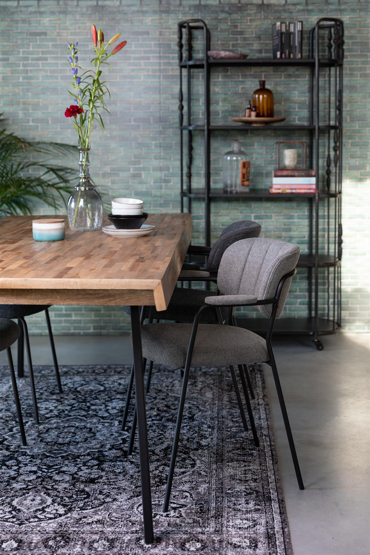 
High-Quality Armchair "Jolien" - Black / Dark Grey