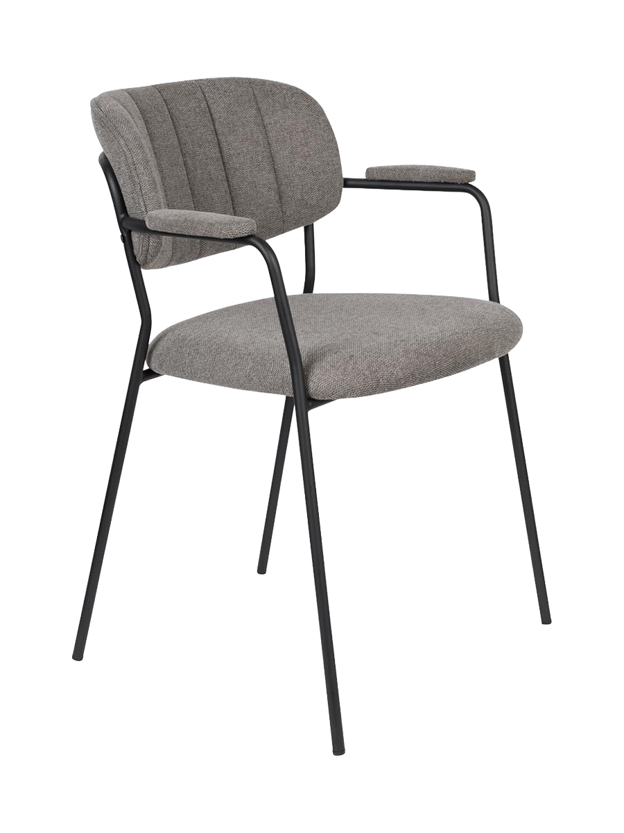 
High-Quality Armchair "Jolien" - Black / Gray