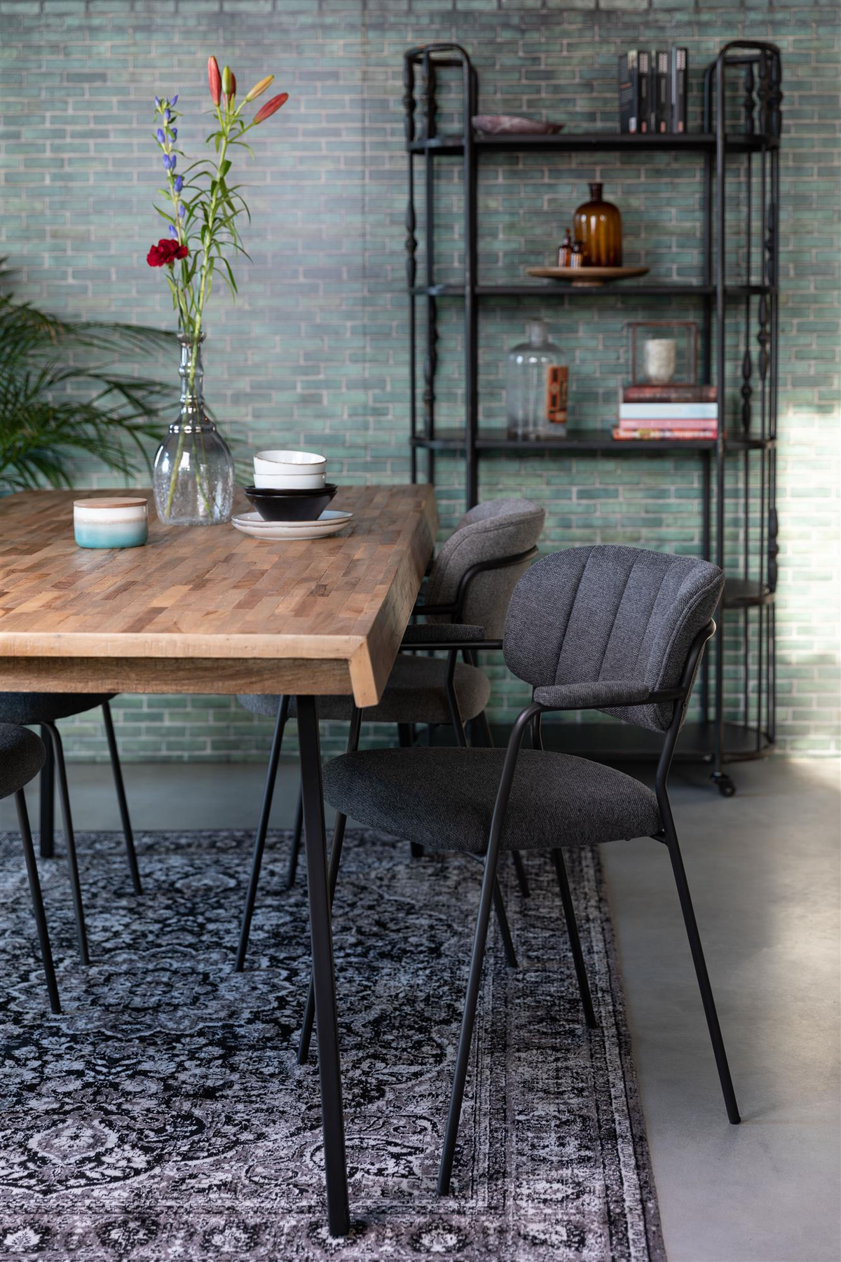 
High-Quality Armchair "Jolien" - Black / Gray