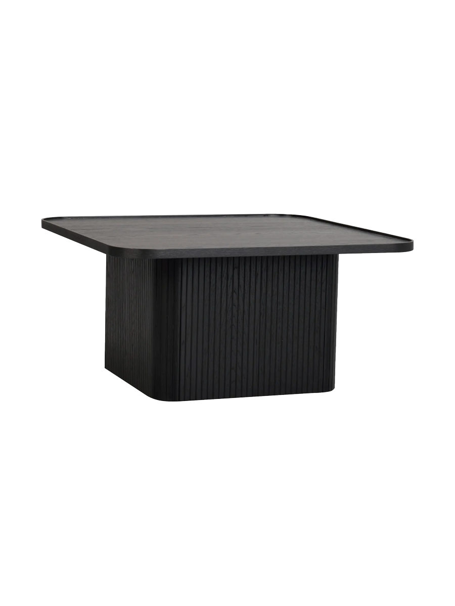 
Stilvoller Couchtisch „Sulliva“ 80 x 80 cm - Eiche Schwarz