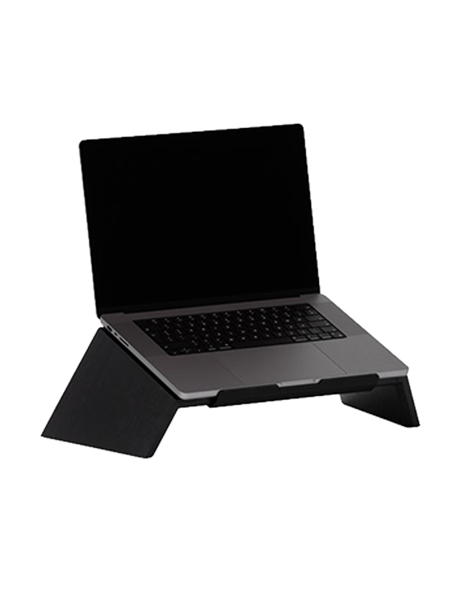 
Support d'ordinateur portable « Wooden » en bois massif - Chêne noir / 15-16 pouces