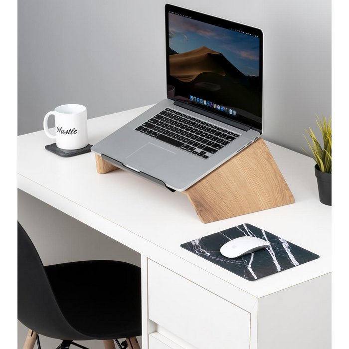 
Support d'ordinateur portable « Wooden » en bois massif - Chêne / 15-16 pouces