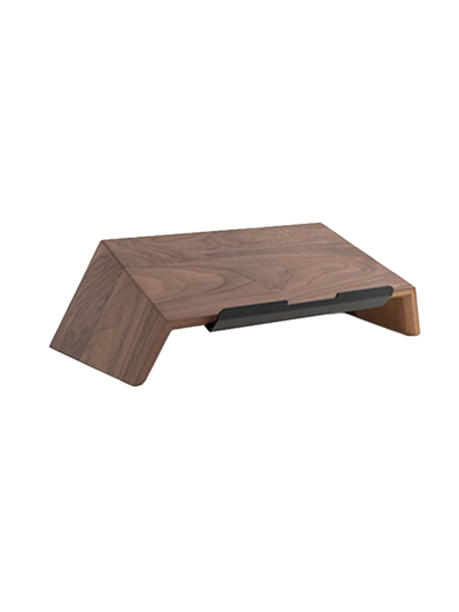 
Support d'ordinateur portable « Wooden » en bois massif - Noyer / 15-16 pouces