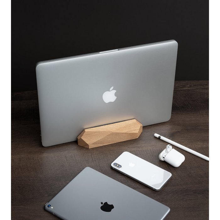 
Support d'ordinateur portable « Laptop Doc » en bois massif - Chêne