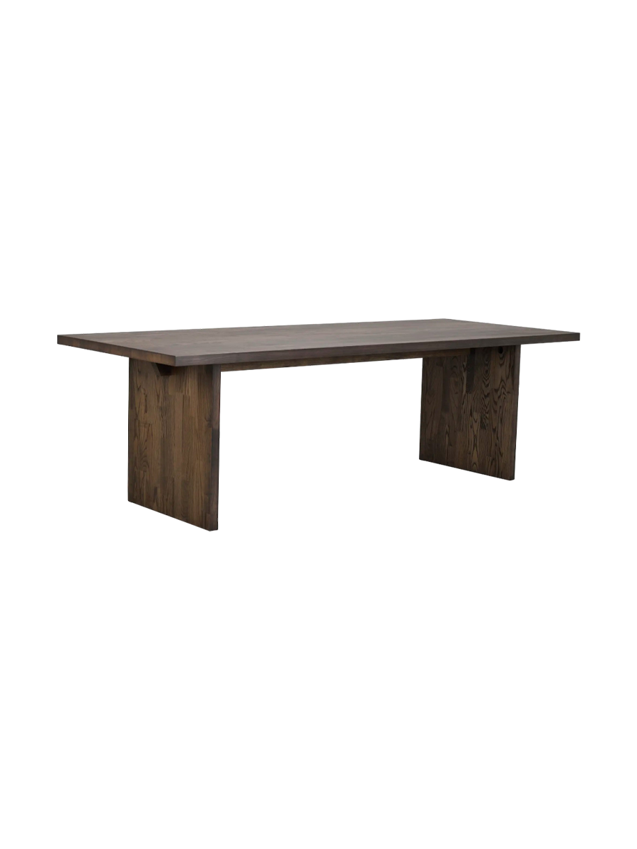 
Nachhaltiger Massivholz Esstisch „Emmet“ 240 x 95 cm - Eiche Dunkelbraun
