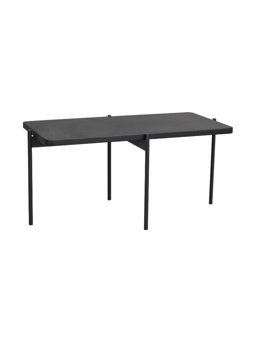 
Design Couch- und Beistelltisch „Shelton“ - Esche Schwarz