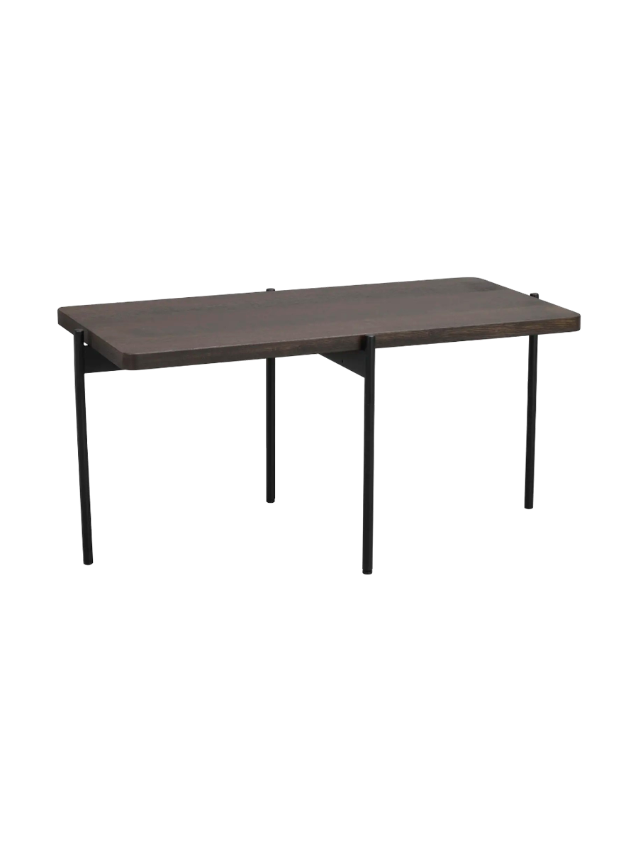 
Design Couch- und Beistelltisch „Shelton“ - Esche Dunkelbraun