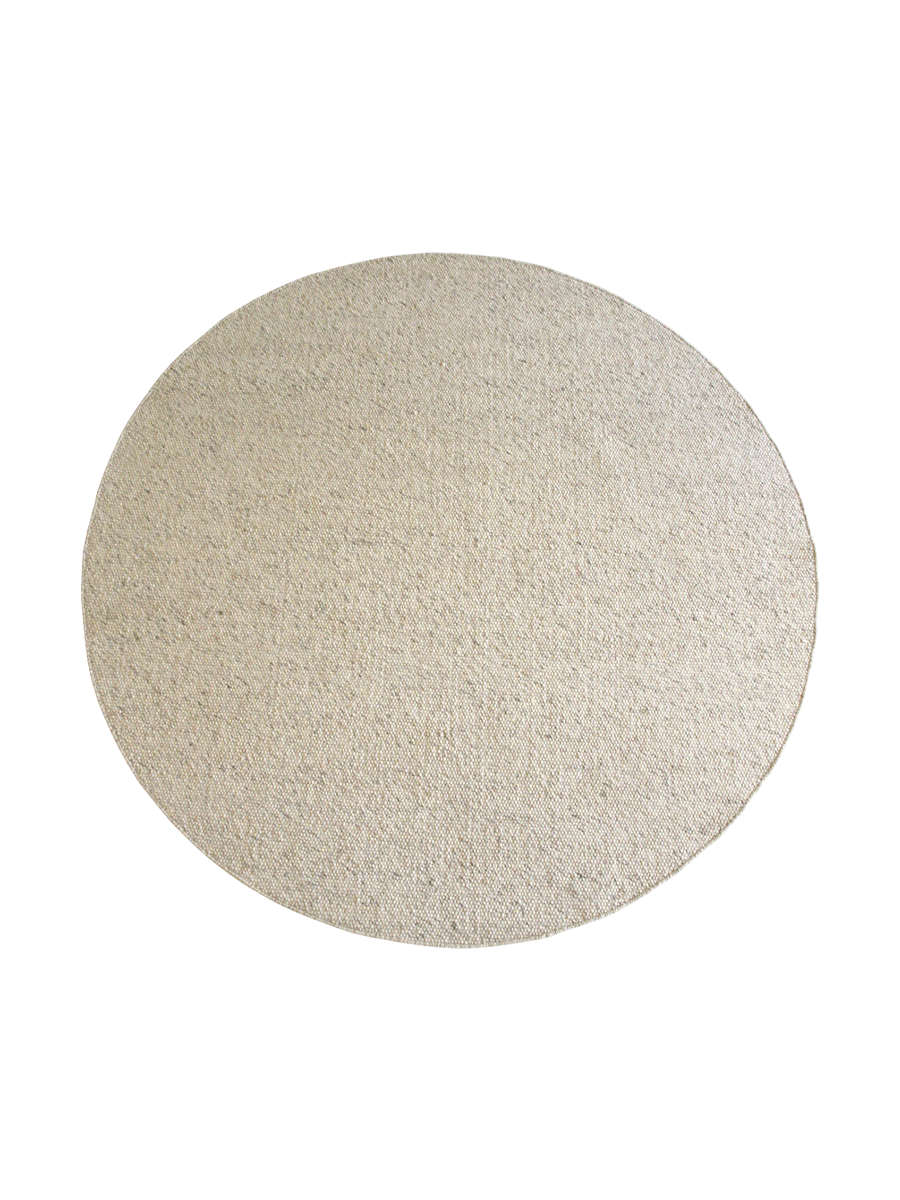 
Tapis en laine de haute qualité noué à la main « Wooland » Ø 250 cm - Beige
