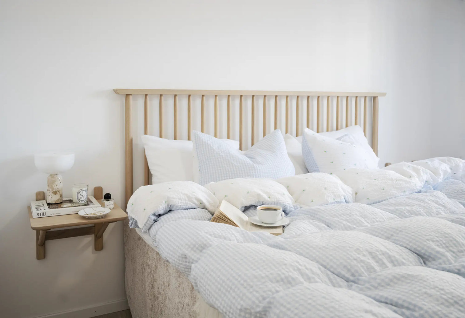 
Tête de lit en bois massif « Riggins » 194 cm - Chêne naturel